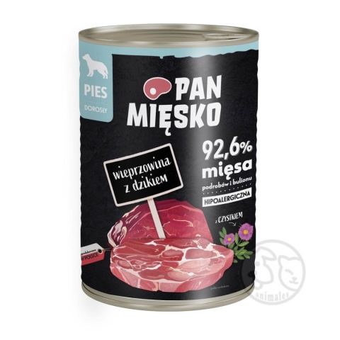 Pan Mięsko Wieprzowina z dzikiem 400g - puszka